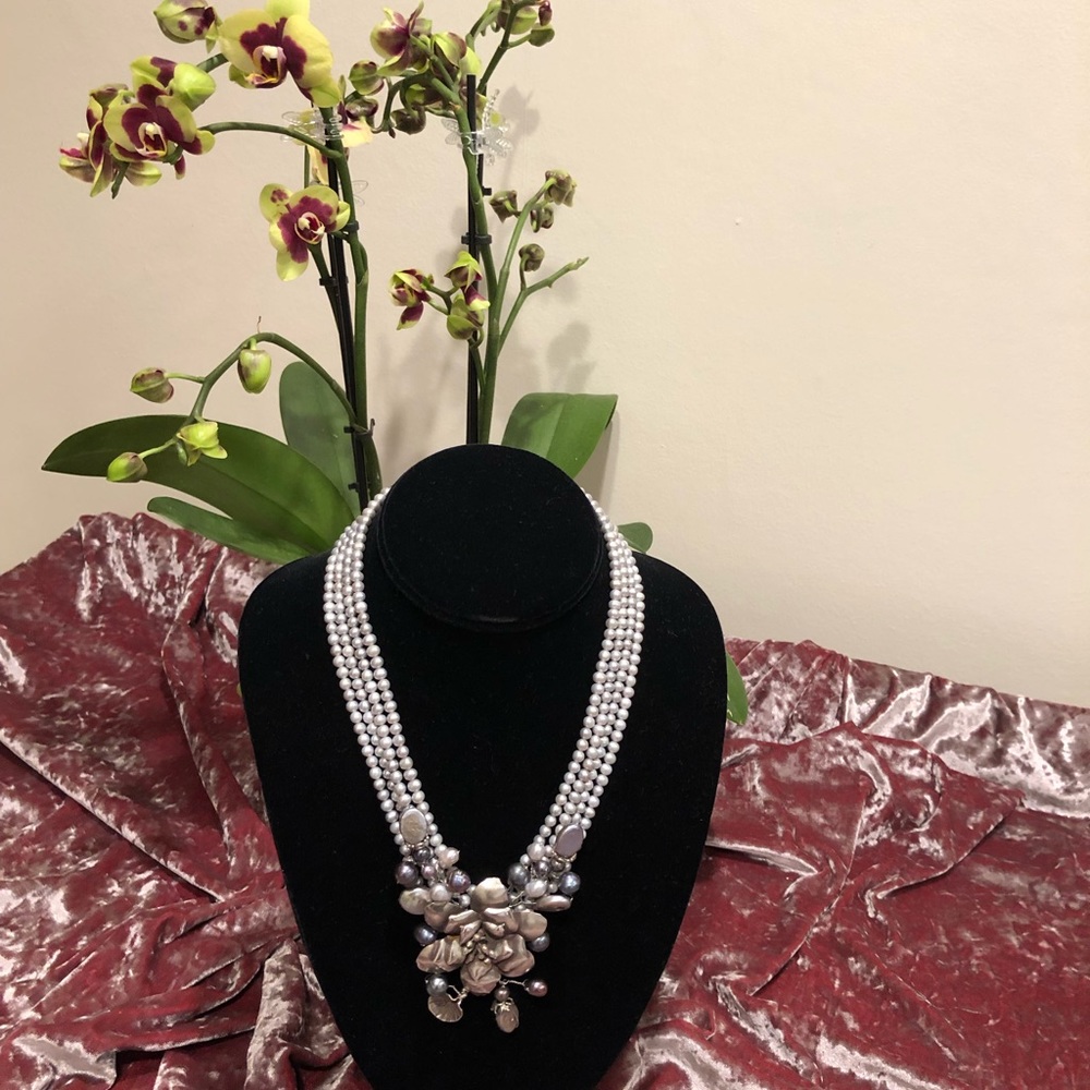 Unique handcrafted  stated necklace .